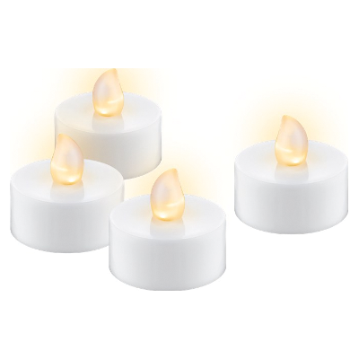 GOOBAY GB 49868 - Velas de té LED con temporizador, juego de 4 GOOBAY GB 49868 - Velas de té LED con temporizador, juego de 4