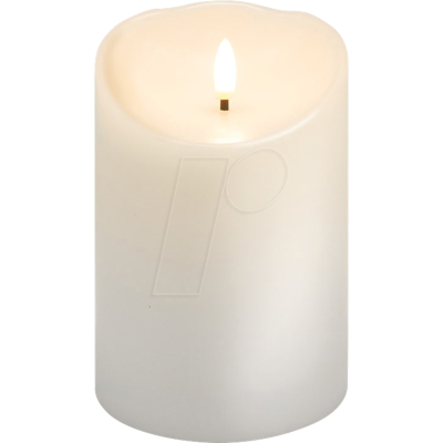 GOOBAY 77776 - Vela de cera real LED, blanca, cálida con temporizador 10 GOOBAY 77776 - Vela de cera real LED, blanca, cálida con temporizador 10