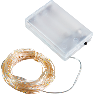 MCSHINE MCS-1452749 - Guirnalda de luces, 80 LED, alambre de plata, funcionamiento con MCSHINE MCS-1452749 - Guirnalda de luces, 80 LED, alambre de plata, funcionamiento con