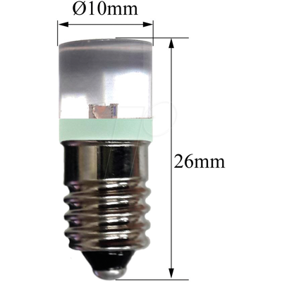 BARTHELME BARTH 70113415 - Lámpara led plana 10x26 E10 Tagesl. 12V. BARTHELME BARTH 70113415 - Lámpara led plana 10x26 E10 Tagesl. 12V.