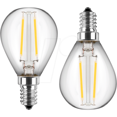 BLULAXA 49800 - Lámpara de filamento LED G45 E14 5 W 470 lm, NW, paquete BLULAXA 49800 - Lámpara de filamento LED G45 E14 5 W 470 lm, NW, paquete