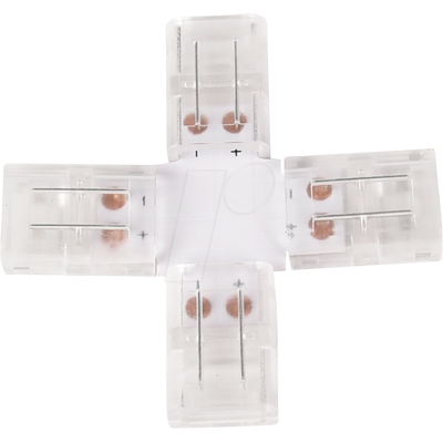 ENOVALITE ELED 900220 - Conector de tiras LED, en forma de X, 2 polos, para tiras LED de ENOVALITE ELED 900220 - Conector de tiras LED, en forma de X, 2 polos, para tiras LED de