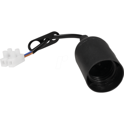 MCSHINE MCS-1451678 - Toma de renovación E27, negro, cable de 11cm MCSHINE MCS-1451678 - Toma de renovación E27, negro, cable de 11cm