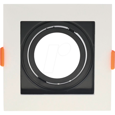 OPTONICA OPT 2052 - Anillo de montaje empotrado en techo, GU10, angular, negro/blanc OPTONICA OPT 2052 - Anillo de montaje empotrado en techo, GU10, angular, negro/blanc