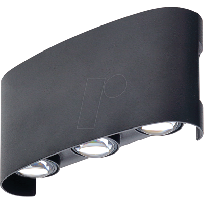 OPTONICA OPT 7409 - Lámpara de pared, 6 W, 3000 K, 480 lm, negro, IP 65 OPTONICA OPT 7409 - Lámpara de pared, 6 W, 3000 K, 480 lm, negro, IP 65