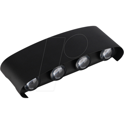 OPTONICA OPT 7411 - Lámpara de pared, 8 W, 3000 K, 680 lm, negro, IP 65 OPTONICA OPT 7411 - Lámpara de pared, 8 W, 3000 K, 680 lm, negro, IP 65