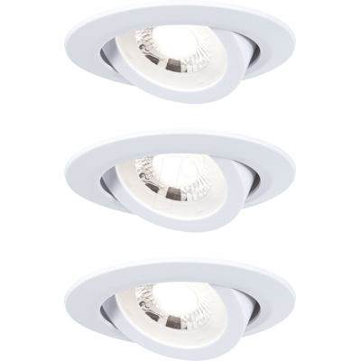 PAULMANN PLM 92985 - Luminaria empotrada, 4,8 W, 3000 K, 70°, redonda, Blanco mate, c PAULMANN PLM 92985 - Luminaria empotrada, 4,8 W, 3000 K, 70°, redonda, Blanco mate, c