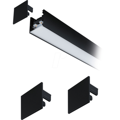 PAULMANN PLM 98626 - Linion Black Matte End Cap, paquete de 2 PAULMANN PLM 98626 - Linion Black Matte End Cap, paquete de 2