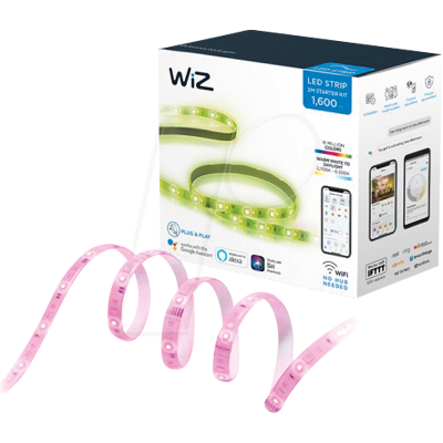 Tira LED WiZ a todo color - 200cm, Control Wi-Fi, Voz Tira LED WiZ a todo color - 200cm, Control Wi-Fi, Voz