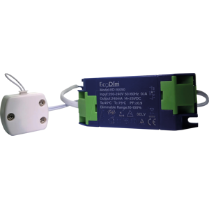 ECODIM ECO-DIM 10050 - Controlador de LED atenuable para 1-2 puntos de mobiliario, 5-7 ECODIM ECO-DIM 10050 - Controlador de LED atenuable para 1-2 puntos de mobiliario, 5-7