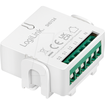 LOGILINK SH0124 - Actuador de conmutación de 2 canales, WLAN, TUYA LOGILINK SH0124 - Actuador de conmutación de 2 canales, WLAN, TUYA