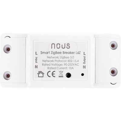NOUS L6Z - Actuador de conmutación de 1 canal, Zigbee NOUS L6Z - Actuador de conmutación de 1 canal, Zigbee