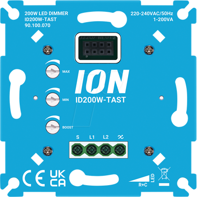 ION INDUSTRIES ION 90100070 - LED dimmer 200 vatios ION INDUSTRIES ION 90100070 - LED dimmer 200 vatios