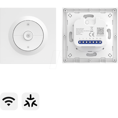 SONOFF SON MINI-DIM-E - Interruptor de pared, actuador regulador de intensidad, regulado SONOFF SON MINI-DIM-E - Interruptor de pared, actuador regulador de intensidad, regulado