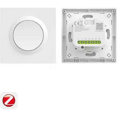 SONOFF SON MINI-ZB2GS-E - Interruptor de pared de 2 canales, Zigbee SONOFF SON MINI-ZB2GS-E - Interruptor de pared de 2 canales, Zigbee