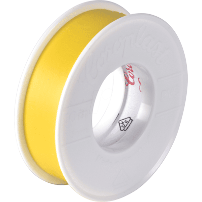 Cinta aislante eléctrica amarilla Coroplast - 10m x 15mm Cinta aislante eléctrica amarilla Coroplast - 10m x 15mm