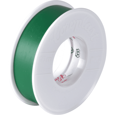 Cinta aislante eléctrica Coroplast - VDE, 10m, 15mm, Verde Cinta aislante eléctrica Coroplast - VDE, 10m, 15mm, Verde