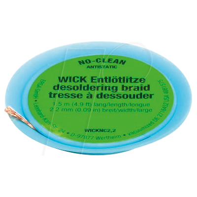 Ersa Cinta de desoldar - 1,50m, 2,20mm - Cinta de desoldar Ersa Cinta de desoldar - 1,50m, 2,20mm - Cinta de desoldar