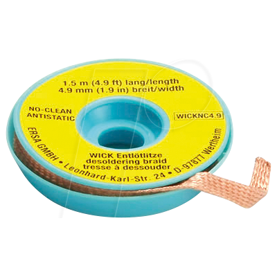 ERSA ERS 0WICKNC4.9 - Trenza desoldadora 4,9 mm ERSA ERS 0WICKNC4.9 - Trenza desoldadora 4,9 mm