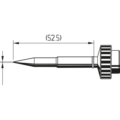 ERSA 612 SD - Punta para soldar 0612SDLF, 0,4 mm, en forma de barra, recta ERSA 612 SD - Punta para soldar 0612SDLF, 0,4 mm, en forma de barra, recta