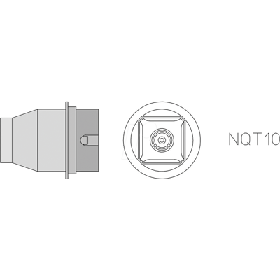 WELLER WE T0058750741N - NQT10 hot air nozzle 14.8 x 14.8 mm WELLER WE T0058750741N - NQT10 hot air nozzle 14.8 x 14.8 mm