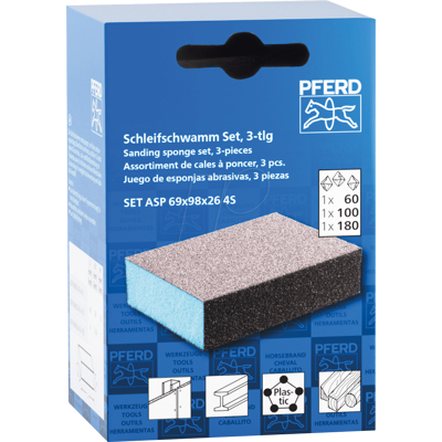 PFERD TOOLS PFERD 44698010 - SET abrasivos flexibles ASP 69x98x26 4S. PFERD TOOLS PFERD 44698010 - SET abrasivos flexibles ASP 69x98x26 4S.