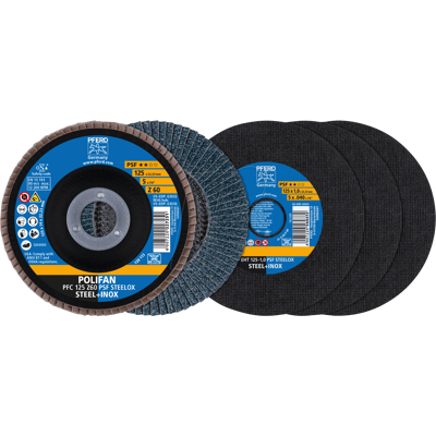 PFERD TOOLS PFERD 69198298 - MATERIAL VKF 6/VKF ACCIONES SET 125 PSF STEELOX (EHT 1,0/PFC Z60 PFERD TOOLS PFERD 69198298 - MATERIAL VKF 6/VKF ACCIONES SET 125 PSF STEELOX (EHT 1,0/PFC Z60