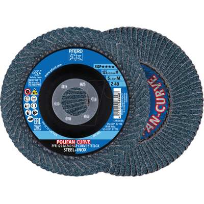 PFERD TOOLS PFERD 69398197 - DISCOS DE VENTILADOR POLIFAN PFR 125-M Z40 SGP CURVE STEELOX (2) PFERD TOOLS PFERD 69398197 - DISCOS DE VENTILADOR POLIFAN PFR 125-M Z40 SGP CURVE STEELOX (2)