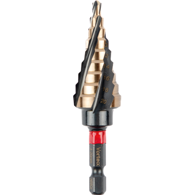 C.K CK T3016 4-20 - Vorteck HSS taladro paso a paso cobalto 4-20 mm C.K CK T3016 4-20 - Vorteck HSS taladro paso a paso cobalto 4-20 mm