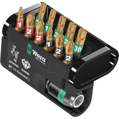 WERA 05057421001 - Bit Set Bit-Check 12, 12 piezas mezcladas, torsión, diama WERA 05057421001 - Bit Set Bit-Check 12, 12 piezas mezcladas, torsión, diama