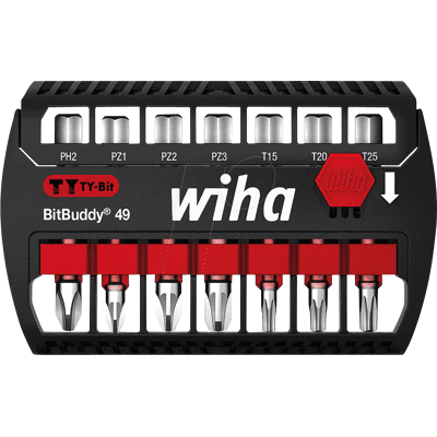 WIHA 42116 - Juego de bits BitBuddy, 7 piezas mixtas, 49 mm, TY-bit WIHA 42116 - Juego de bits BitBuddy, 7 piezas mixtas, 49 mm, TY-bit