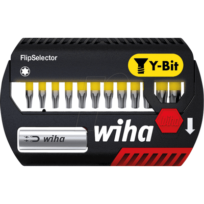 WIHA 41828 - Juego de brocas FlipSelector, 13 piezas TORX, 25 mm, Y-bit WIHA 41828 - Juego de brocas FlipSelector, 13 piezas TORX, 25 mm, Y-bit