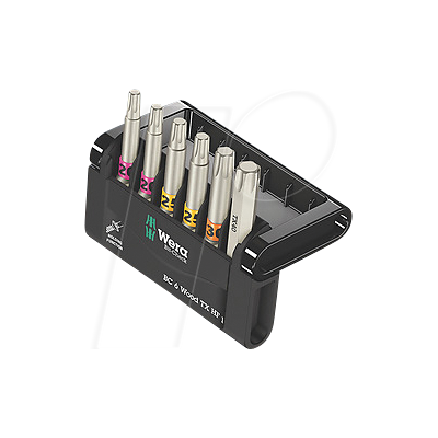 WERA 05073639001 - Bit Set Bit-Check Bit-Check 6 Wood TX HF, 6 piezas WERA 05073639001 - Bit Set Bit-Check Bit-Check 6 Wood TX HF, 6 piezas