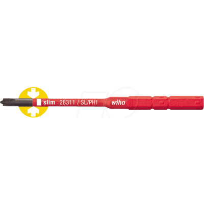 WIHA 34587 - Bit Phillips (PH), 1 x 75 mm, SoftFinish® Electric slimBit WIHA 34587 - Bit Phillips (PH), 1 x 75 mm, SoftFinish® Electric slimBit