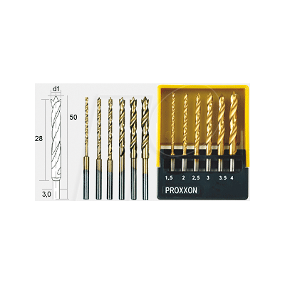 PROXXON 28876 - HSS twist drill set con punta de centrado PROXXON 28876 - HSS twist drill set con punta de centrado