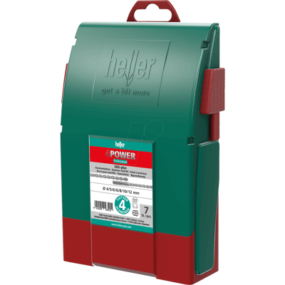 HELLER BOHR 4P SET 5 - Juego de brocas para martillo, SDS-plus, 4Power, 4 - 12 mm, 7 pi HELLER BOHR 4P SET 5 - Juego de brocas para martillo, SDS-plus, 4Power, 4 - 12 mm, 7 pi