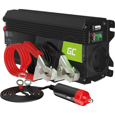 GREEN CELL GC INVGC04 - Inversor, onda sinusoidal modificada, 24 V, 500 / 1000 W. GREEN CELL GC INVGC04 - Inversor, onda sinusoidal modificada, 24 V, 500 / 1000 W.