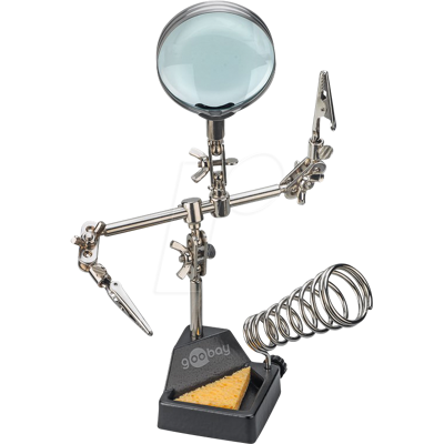 GOOBAY 76560 - Soporte de PCB, con 2 brazos, tenedor de hierro de soldadura GOOBAY 76560 - Soporte de PCB, con 2 brazos, tenedor de hierro de soldadura