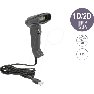DELOCK 90557 - Escáner de códigos de barras, 2D, USB DELOCK 90557 - Escáner de códigos de barras, 2D, USB