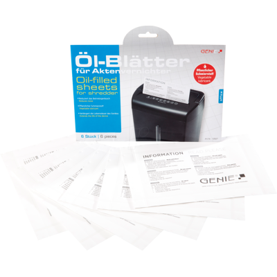 GENIE 12627 - Papel de aceite para trituradora, 6 hojas GENIE 12627 - Papel de aceite para trituradora, 6 hojas