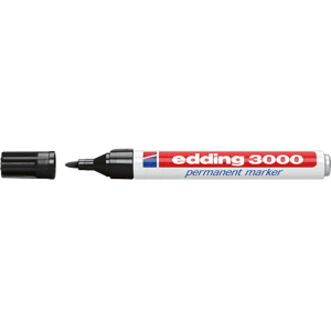 EDDING 3000SW - Marcador permanente, 1,50 - 3,00 mm, negro EDDING 3000SW - Marcador permanente, 1,50 - 3,00 mm, negro