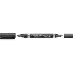STAEDTLER 348SW - Dúo permanente, F 0,6 mm y M 1,5 mm, negro STAEDTLER 348SW - Dúo permanente, F 0,6 mm y M 1,5 mm, negro