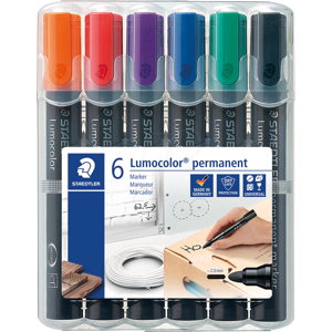 STAEDTLER 352WP6 - Marcador permanente, 2 mm, set, 6 colores STAEDTLER 352WP6 - Marcador permanente, 2 mm, set, 6 colores