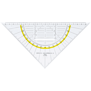 ARISTO AR 1555/2 - Geotreieck, longitud de hipotenue 225 mm, con empuñadura ARISTO AR 1555/2 - Geotreieck, longitud de hipotenue 225 mm, con empuñadura