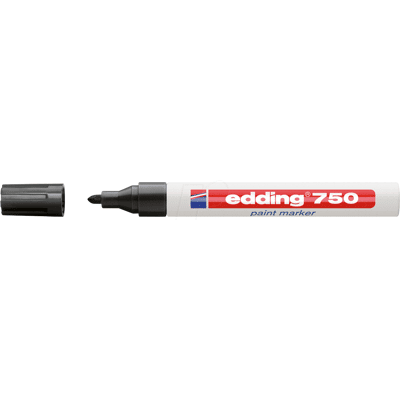EDDING 750SW - Marcador de pintura, 2,0 - 4,0 mm, negro EDDING 750SW - Marcador de pintura, 2,0 - 4,0 mm, negro