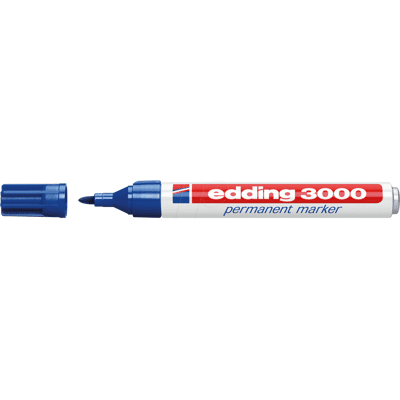 EDDING 3000BL - Marcador permanente, 1,50 - 3,00 mm, azul EDDING 3000BL - Marcador permanente, 1,50 - 3,00 mm, azul