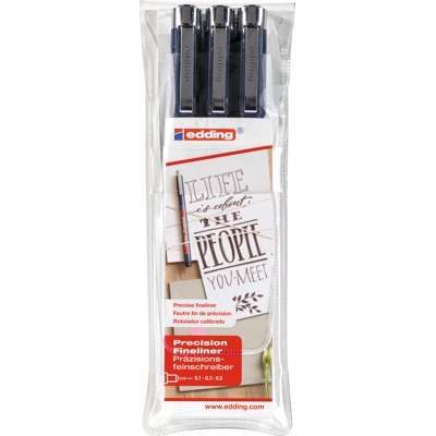 EDDING 1800/3S - Rotulador de precisión, 0,1 -0,50 mm, negro EDDING 1800/3S - Rotulador de precisión, 0,1 -0,50 mm, negro