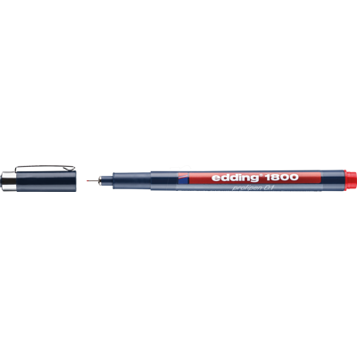 EDDING 1800-01RT - Rotulador de precisión, 0,1 mm, rojo EDDING 1800-01RT - Rotulador de precisión, 0,1 mm, rojo