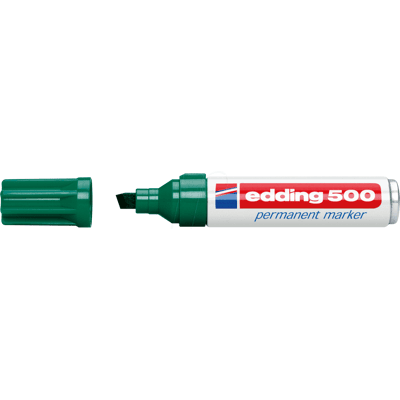 EDDING 500GN - Marcador permanente, 2,00 - 7,00 mm, verde EDDING 500GN - Marcador permanente, 2,00 - 7,00 mm, verde