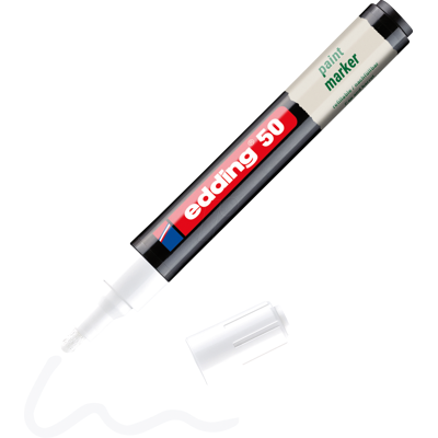 EDDING 50WS - Marcador de laca, 2,0 - 3,0 mm, blanco EDDING 50WS - Marcador de laca, 2,0 - 3,0 mm, blanco